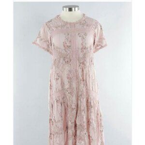 Magnolia Pearl Pink Floral Midi Dress
